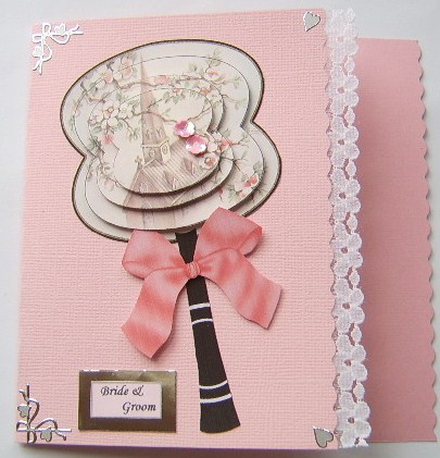 Blossom Church Oriental Hand Fan 3D Topper by Davina Rundle