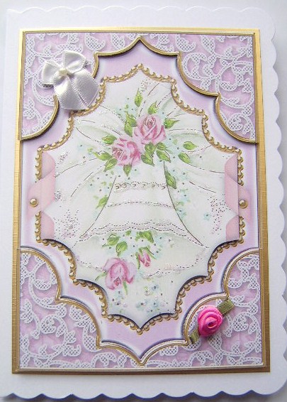 Wedding Bell Ornate Diamond 7x5in Decoupage Step-by-step by Davina Rundle