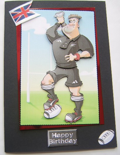 All in Black Rugby Dude by Davina Rundle