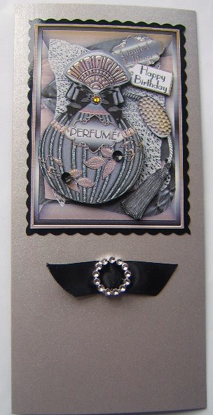 Silver Perfume 7x5in Decoupage Step by Step Sheet by Davina Rundle