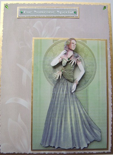 Art Deco Lady Rose (green) by Davina Rundle