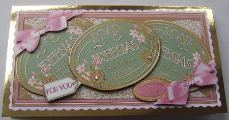 Freesias Soap Trio Gift Box Decoupage Step by Step Sheet by Davina Rundle