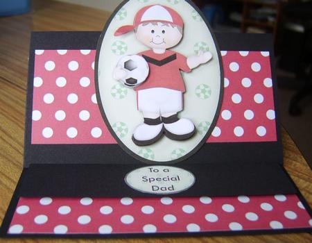 Red & White Football Fan Topper by Davina Rundle