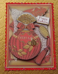 Ruby Perfume 7x5in Decoupage Step by Step Sheet by Davina Rundle