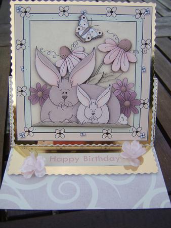 Bunny Rabbits Topper & Decoupage by Davina Rundle