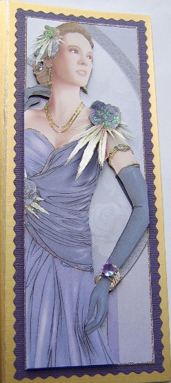 Art Deco Lady Rose (lilac) Large Dl by Davina Rundle