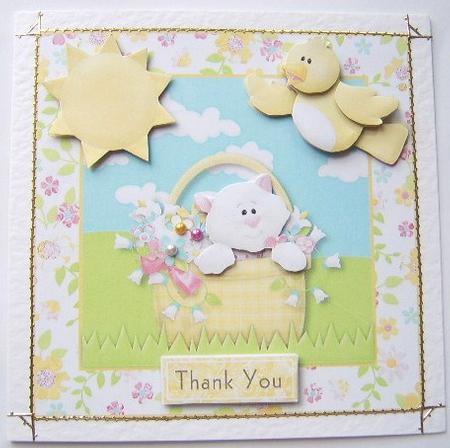 A Summertime Thank You Topper/card Front by Davina Rundle