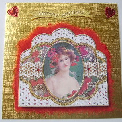 Beautiful Poppy Lady Anglaise Scallop Bottom Stacker by Davina Rundle