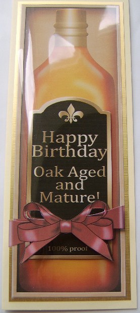 Large Dl Birthday Whisky in a Box Quick Card 3D Decoupage by Davina Rundle