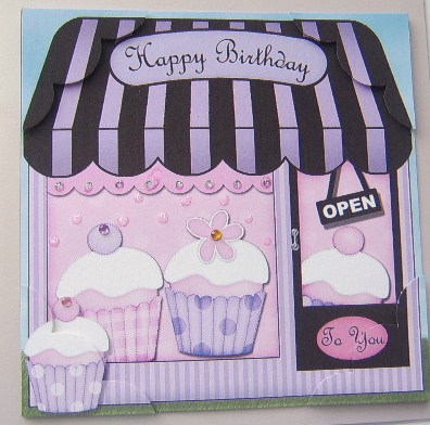 8 x 8 the Little Cupcake Shop Topper by Davina Rundle