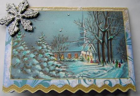Christmas Church Wavy Card by Davina Rundle