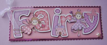 Large Dl Fairy Twinkletoes Felties Quick Card by Davina Rundle