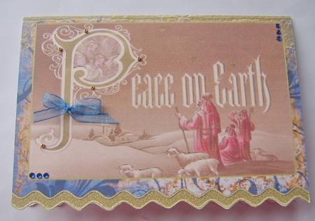 Christmas Peace on Earth Wavy Card by Davina Rundle