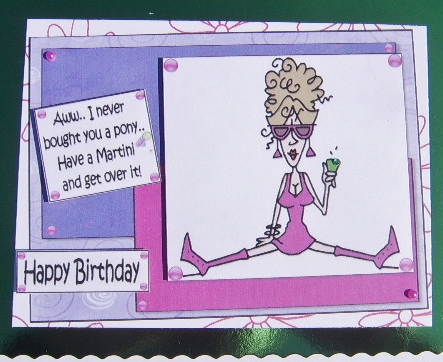 Rita Says Have a Martini Quick Card by Davina Rundle