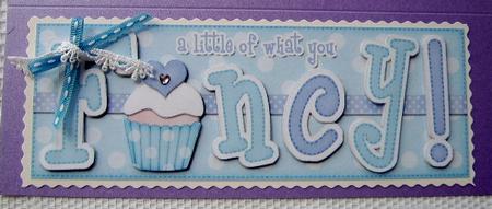 Large Dl Cupcake Fancy Felties Quick Card N 3D Decoupage by Davina Rundle