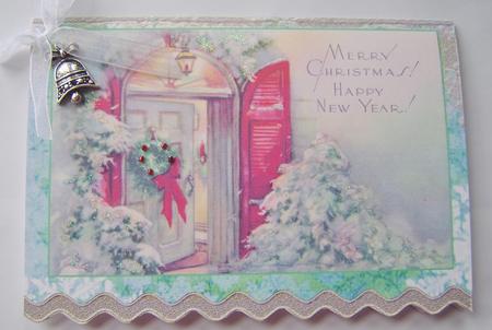 Christmas Front Door Wavy Card by Davina Rundle