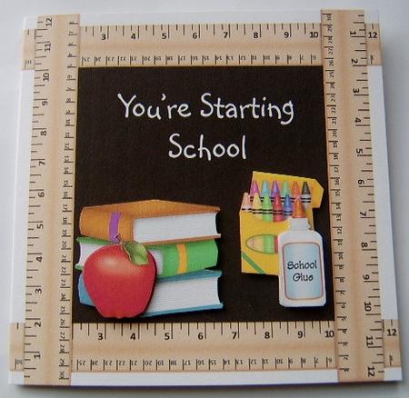 Youre Starting School Blackboard by Davina Rundle