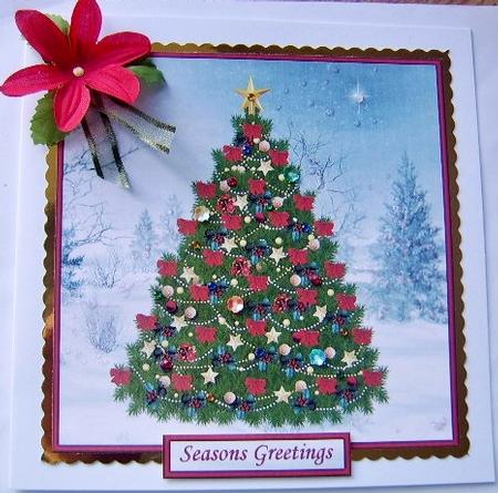 Oh Pretty Christmas Tree 8x8 Topper Sheet by Davina Rundle