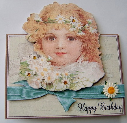 Sweet Vintage Girl No-hole Over the Edge by Davina Rundle