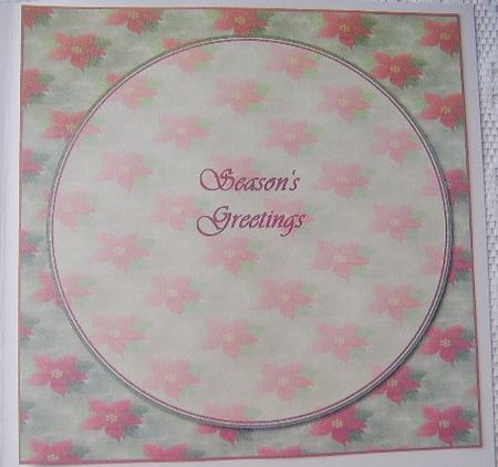 8x8" Christmas Insert, Poinsettias by Davina Rundle