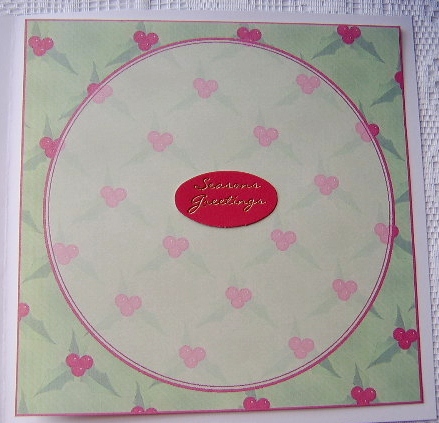 8x8" Christmas Insert, Holly by Davina Rundle