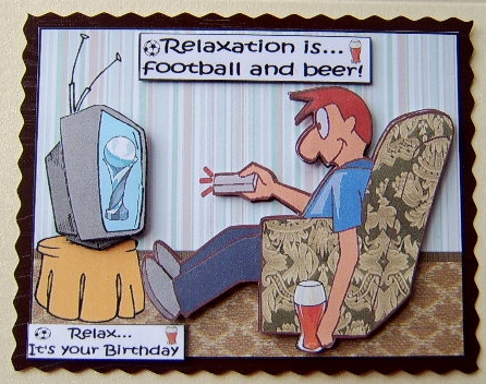 Relaxation is Football and Beer by Davina Rundle
