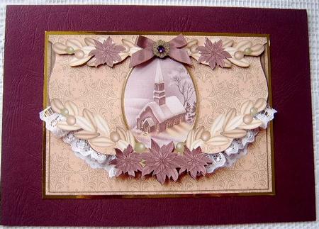Church Lights on Plum Flap Decoupage Step by Step Sheet by Davina Rundle