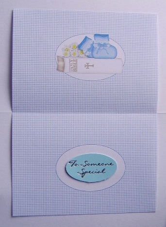 Baby Boy Christening Insert by Davina Rundle