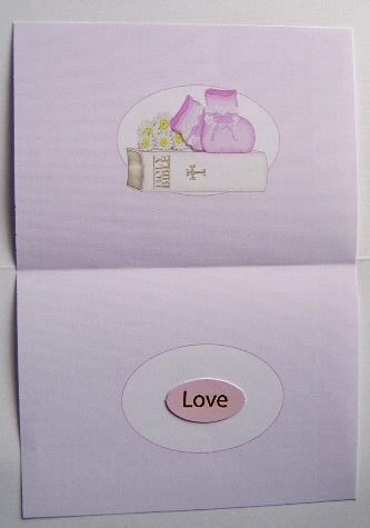 Baby Girl Christening Insert by Davina Rundle
