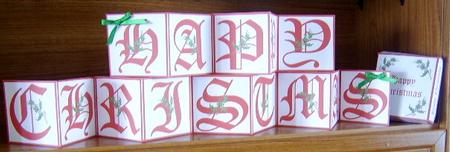 Red and White Christmas Banner by Davina Rundle