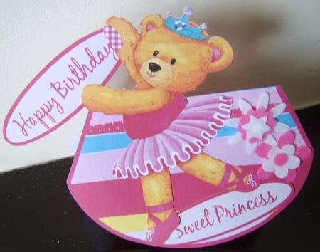 Ballet Bear Wobble Card by Davina Rundle