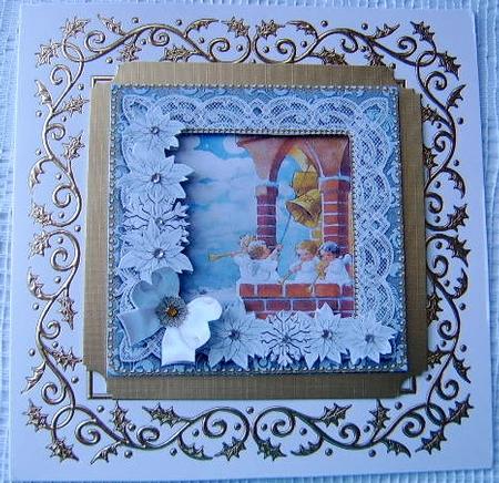 Angel Trio Poinsettia Reverse Decoupage Step by Step by Davina Rundle