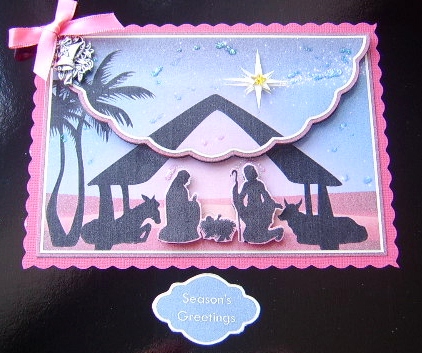 Nativity Mock Envelope with Easy Cut Decoupage by Davina Rundle