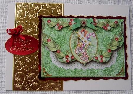 Christmas Stocking Fancy Flap Decoupage Step by Step Sheet by Davina Rundle