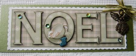 Christmas Mouse Noel Large Dl Word Card with Decoupage by Davina Rundle