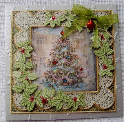 How My Tree Looks Holly Scallop 3D Decoupage Step by Step by Davina Rundle
