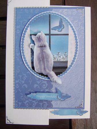 Kitten at the Window Topper and Decoupage by Davina Rundle