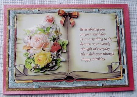 Remembering Your Birthday, with Roses by Davina Rundle