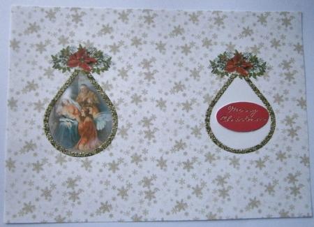 Vintage Nativity Teardrop Pendant Insert by Davina Rundle