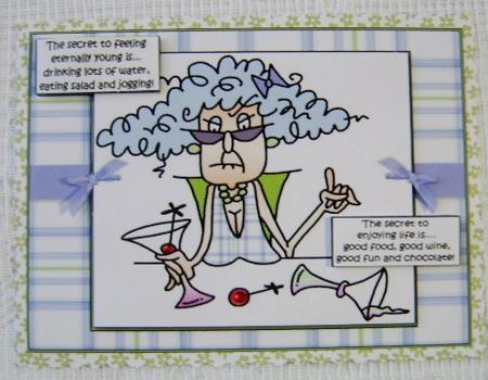 Stella Knows How to Enjoy Life Quick Card by Davina Rundle