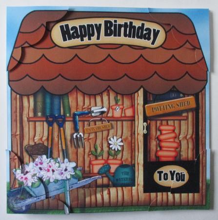 8 x 8 the Little Potting Shed Topper by Davina Rundle