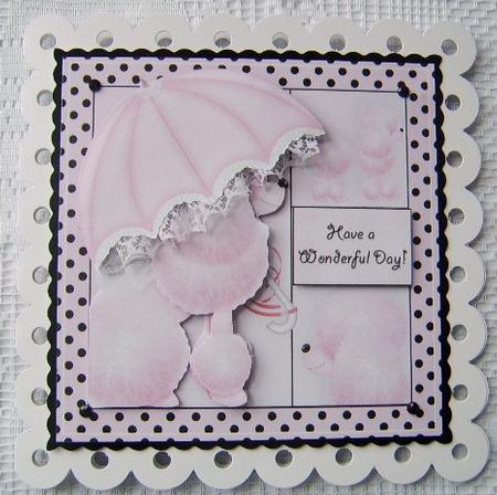 Fifi Fantastic 5x5 Decoupage in Pink by Davina Rundle