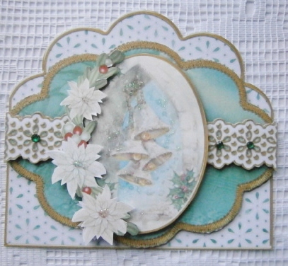 Snowbells Poinsettia Scallop 3D Decoupage Step by Step by Davina Rundle