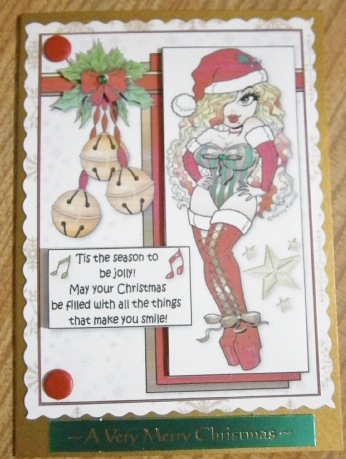 Xmas Hottie Wants to Be Jolly Quick Card by Davina Rundle