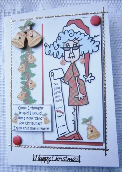Stella Read the Christmas List Wrong Quick Card by Davina Rundle