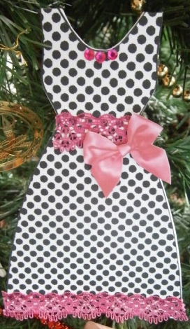 Little Black Polka Dress Card by Davina Rundle