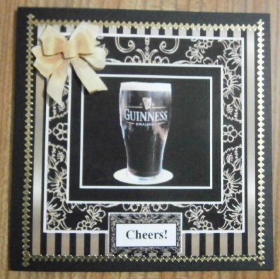 Black Gold for Men - Cheers - 8 x 8 Quick Card Front by Davina Rundle