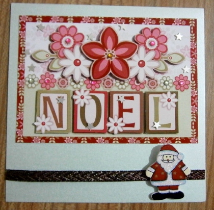 Christmas Floral Noel Topper & Decoupage by Davina Rundle