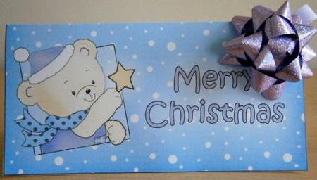 Robert's Xmas Star Money or Gift Wallet and Card by Davina Rundle