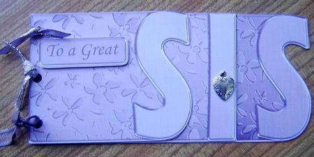 Sis Elegant Metallic Book Sheet by Davina Rundle